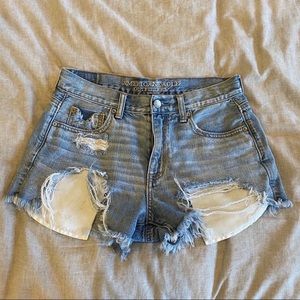distressed American eagle shorts